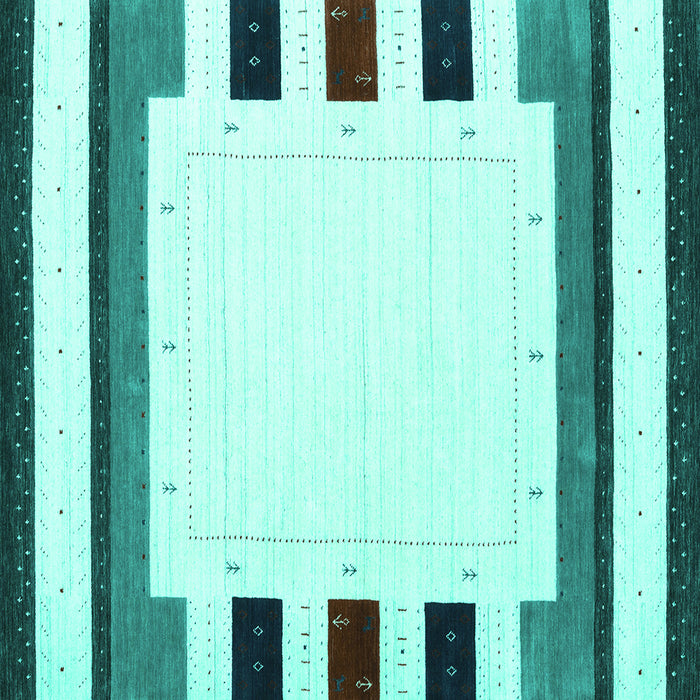Square Solid Turquoise Modern Rug, con1963turq