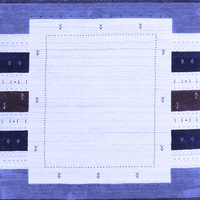 Machine Washable Solid Blue Modern Rug, wshcon1963blu