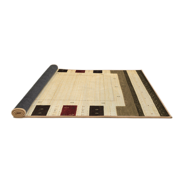 Sideview of Solid Brown Modern Rug, con1963brn
