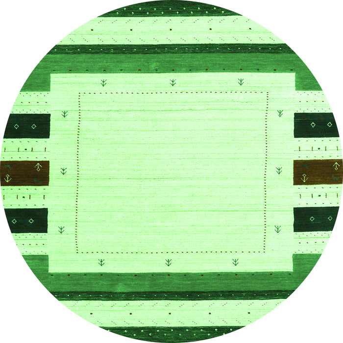 Square Solid Green Modern Rug, con1963grn