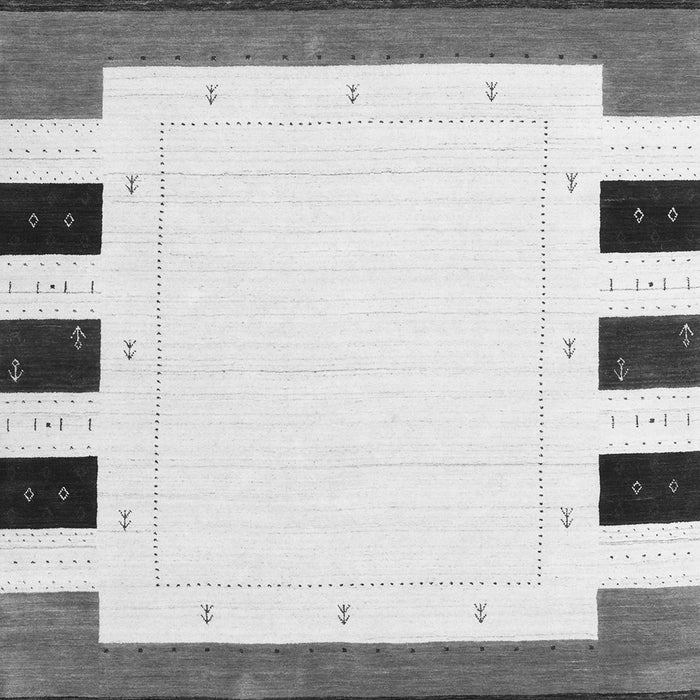 Serging Thickness of Machine Washable Solid Gray Modern Rug, wshcon1963gry