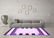 Machine Washable Solid Purple Modern Area Rugs in a Living Room, wshcon1963pur