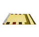 Sideview of Machine Washable Solid Yellow Modern Rug, wshcon1963yw