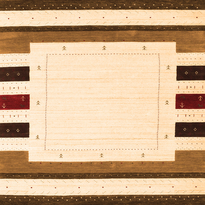 Serging Thickness of Solid Orange Modern Rug, con1963org