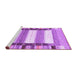 Sideview of Machine Washable Abstract Purple Contemporary Area Rugs, wshcon1964pur