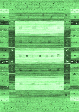 Abstract Emerald Green Contemporary Rug, con1964emgrn