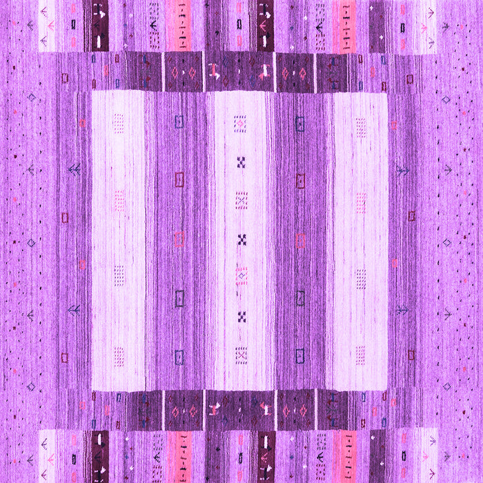 Square Machine Washable Abstract Purple Contemporary Area Rugs, wshcon1964pur