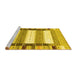 Sideview of Machine Washable Abstract Yellow Contemporary Rug, wshcon1964yw