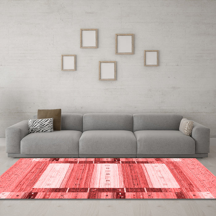 Contemporary Red Washable Rugs