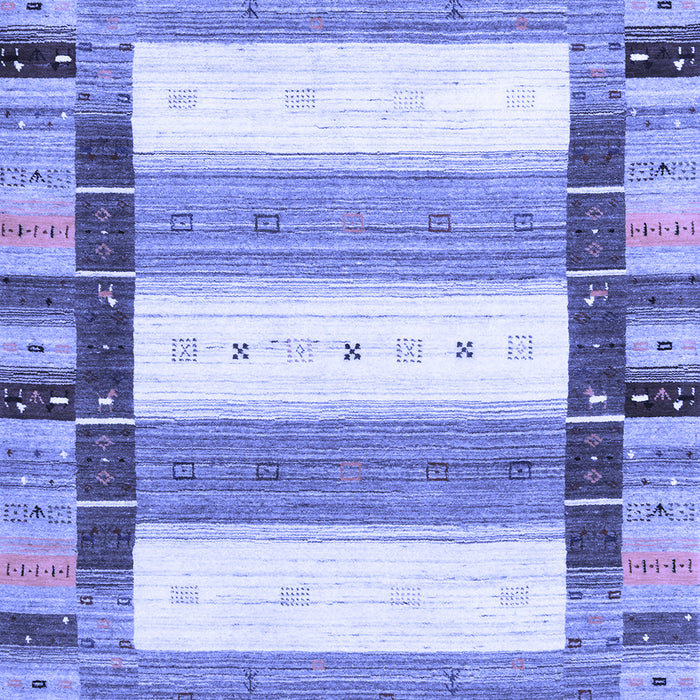 Machine Washable Abstract Blue Contemporary Rug, wshcon1964blu