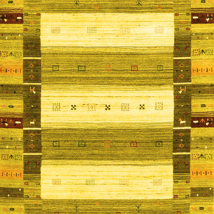 Machine Washable Abstract Yellow Contemporary Rug, wshcon1964yw