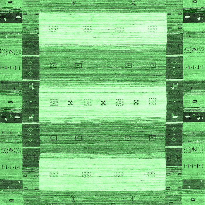 Machine Washable Abstract Emerald Green Contemporary Area Rugs, wshcon1964emgrn