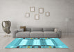 Machine Washable Abstract Light Blue Contemporary Rug in a Living Room, wshcon1964lblu