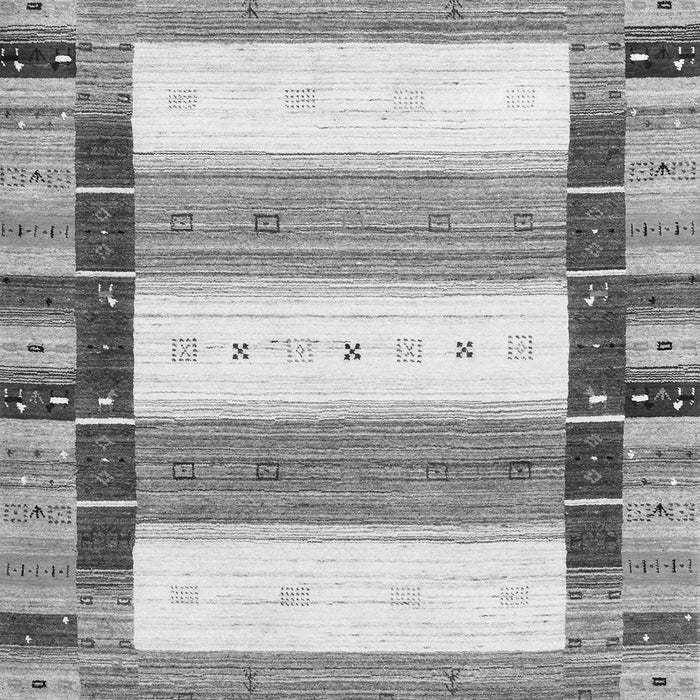 Serging Thickness of Machine Washable Abstract Gray Contemporary Rug, wshcon1964gry