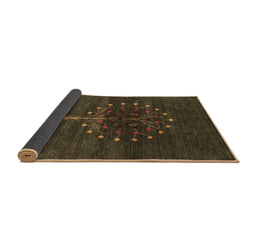 Sideview of Abstract Brown Contemporary Rug, con1965brn