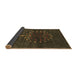 Sideview of Abstract Brown Contemporary Rug, con1965brn