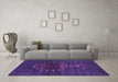 Machine Washable Abstract Purple Contemporary Area Rugs in a Living Room, wshcon1965pur