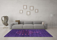 Machine Washable Abstract Purple Contemporary Rug, wshcon1965pur