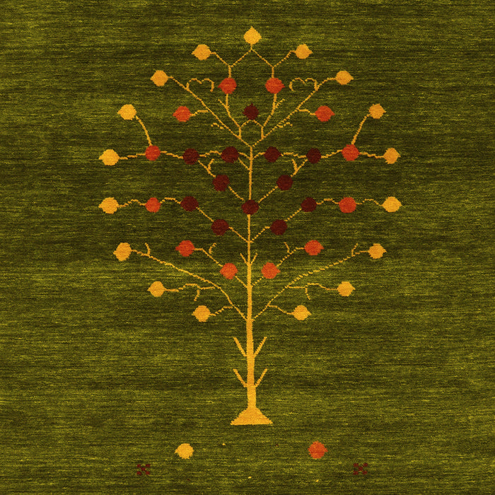 Abstract Yellow Contemporary Rug, con1965yw