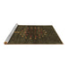 Sideview of Machine Washable Abstract Brown Contemporary Rug, wshcon1965brn