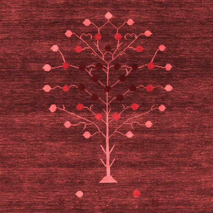 Abstract Red Contemporary Area Rugs
