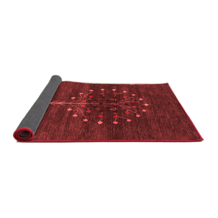 Abstract Red Contemporary Area Rugs