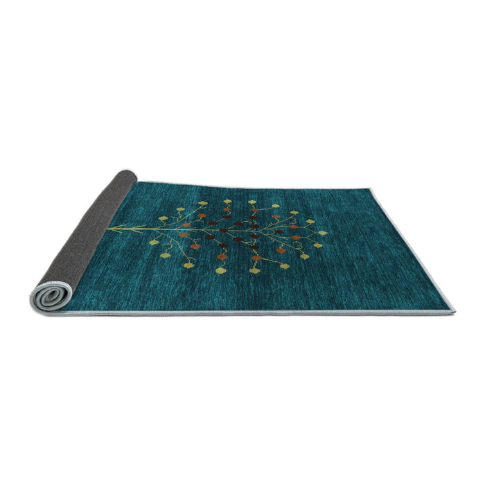 Sideview of Abstract Light Blue Contemporary Rug, con1965lblu