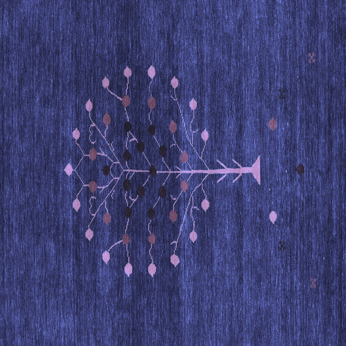 Square Abstract Blue Contemporary Rug, con1965blu