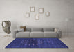 Machine Washable Abstract Blue Contemporary Rug in a Living Room, wshcon1965blu