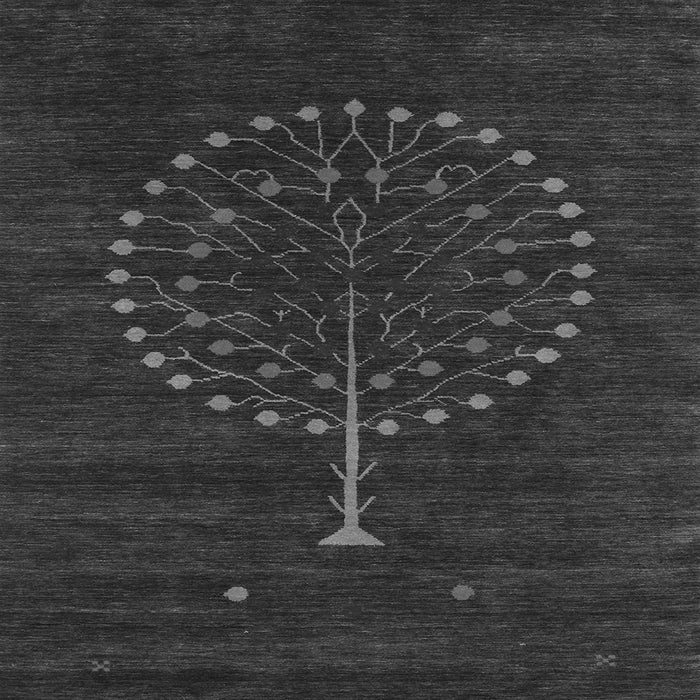 Serging Thickness of Abstract Gray Contemporary Rug, con1966gry