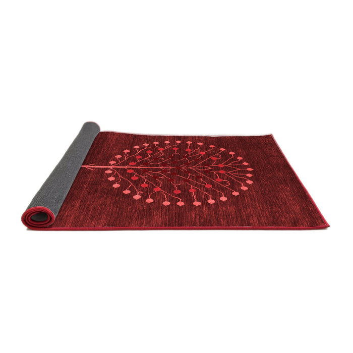 Abstract Red Contemporary Area Rugs