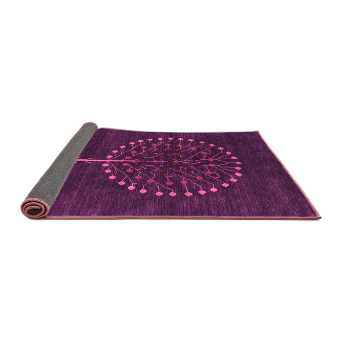 Sideview of Abstract Purple Contemporary Rug, con1966pur