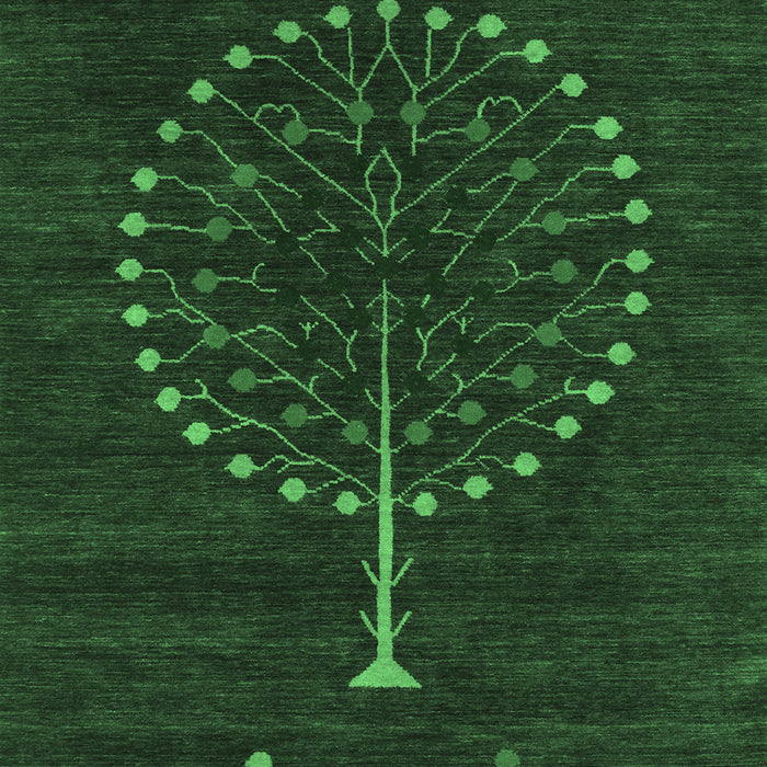 Machine Washable Abstract Emerald Green Contemporary Area Rugs, wshcon1966emgrn