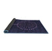 Sideview of Abstract Blue Contemporary Rug, con1966blu