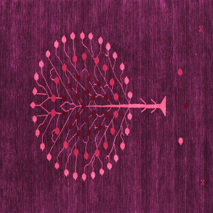 Square Machine Washable Abstract Pink Contemporary Rug, wshcon1966pnk