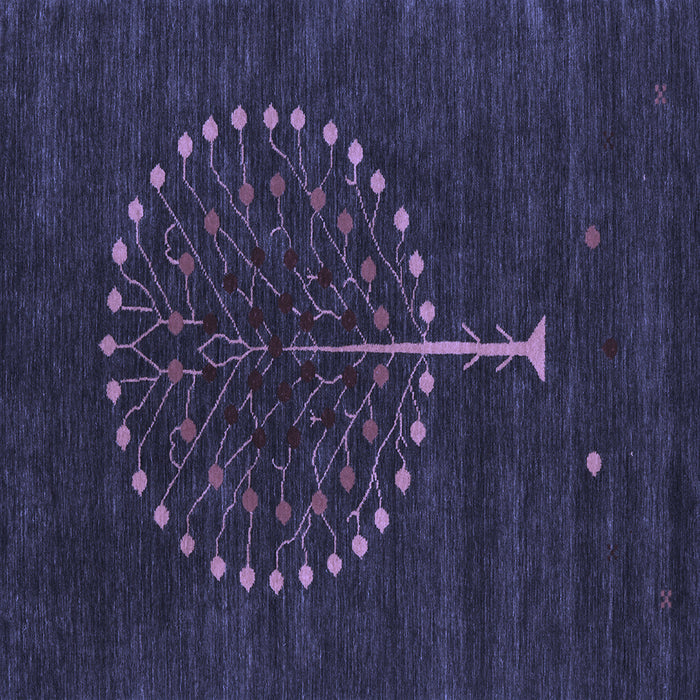 Square Machine Washable Abstract Blue Contemporary Rug, wshcon1966blu