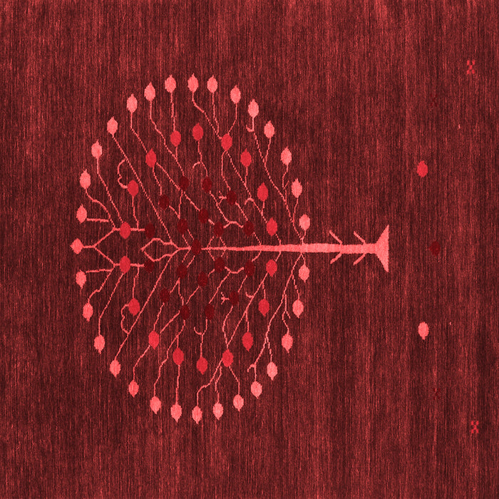 Machine Washable Abstract Red Contemporary Rug, wshcon1966red