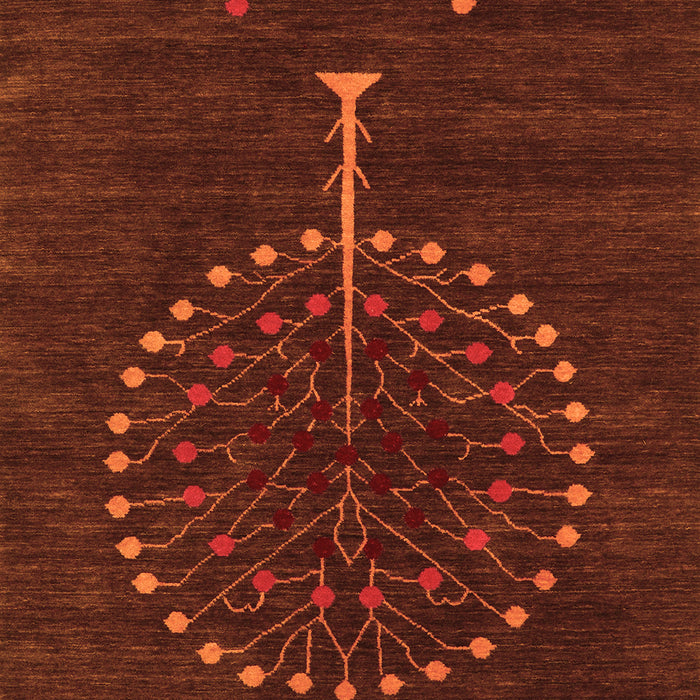 Serging Thickness of Machine Washable Abstract Orange Contemporary Area Rugs, wshcon1966org