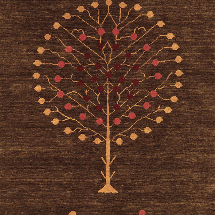 Machine Washable Abstract Brown Contemporary Rug, wshcon1966brn