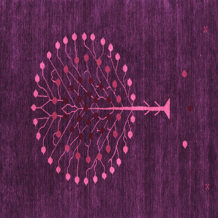 Square Machine Washable Abstract Purple Contemporary Area Rugs, wshcon1966pur