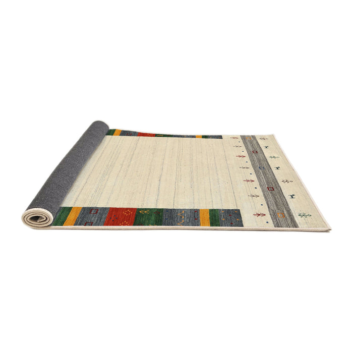 Thickness of Contemporary Golden Blonde Gold Solid Rug, con1967