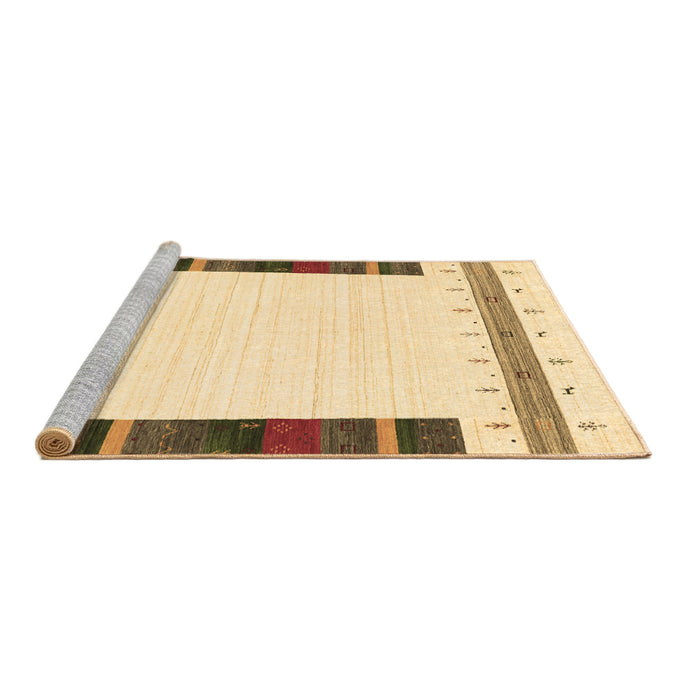 Sideview of Machine Washable Solid Brown Modern Rug, wshcon1967brn