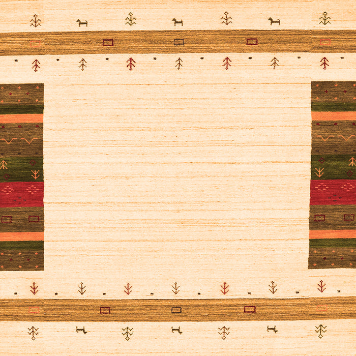 Serging Thickness of Solid Orange Modern Rug, con1967org