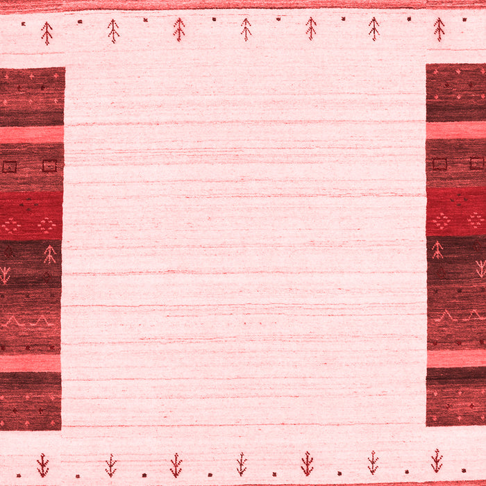 Machine Washable Solid Red Modern Rug, wshcon1967red