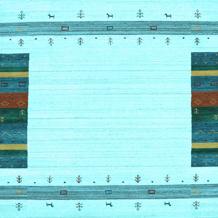 Square Solid Light Blue Modern Rug, con1967lblu