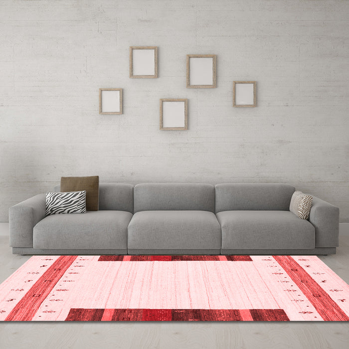 Modern Red Washable Rugs
