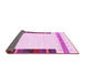 Sideview of Solid Pink Modern Rug, con1967pnk