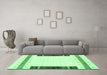 Machine Washable Solid Emerald Green Modern Area Rugs in a Living Room,, wshcon1967emgrn