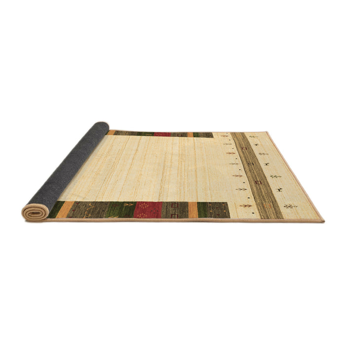 Sideview of Solid Brown Modern Rug, con1967brn