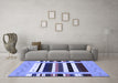 Machine Washable Abstract Blue Contemporary Rug in a Living Room, wshcon1968blu